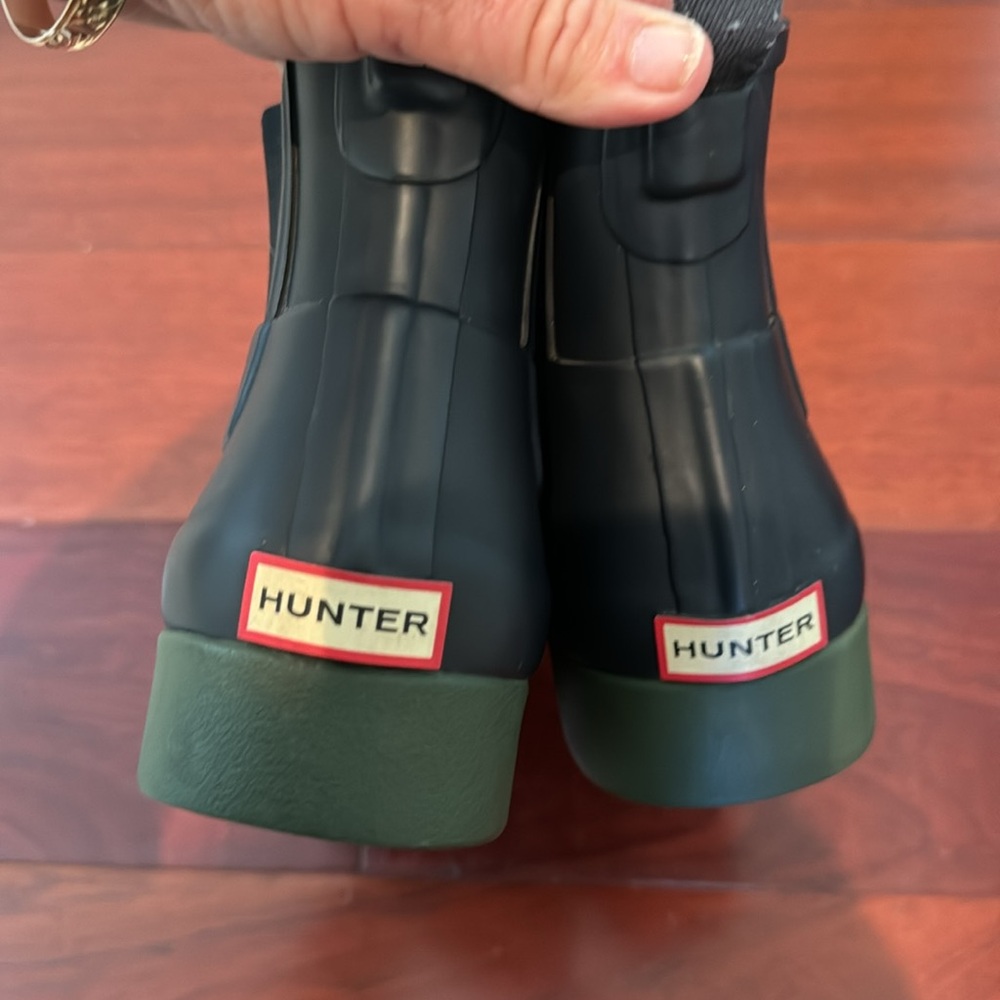 Hunter Rain Boots not new but plenty of steps to go